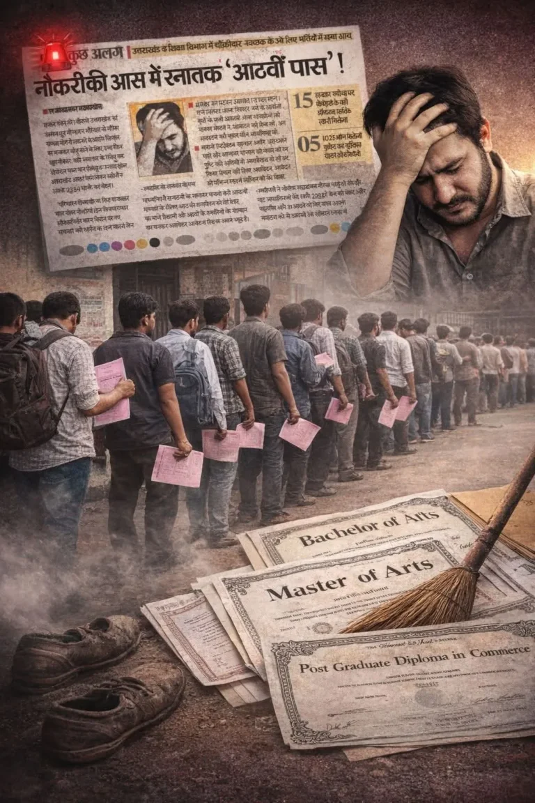 नौकरी की आस में स्नातक बने ‘आठवीं पास’ उत्तराखंड में शिक्षित बेरोजगारी की भयावह तस्वीर