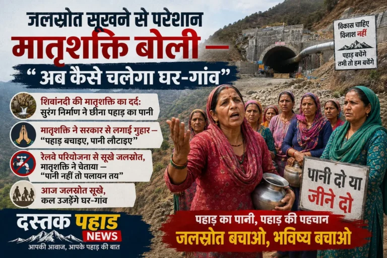 रेलवे सुरंग निर्माण से सूखा पानी, शिवांनदी के ग्रामीणों में भारी आक्रोश, महिलाओ ने दी अब ये चेतावनी, देखिए वीडियो
