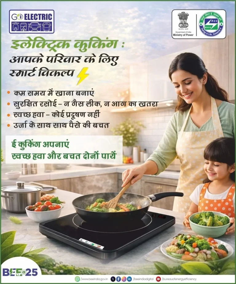 LED बल्ब के बाद अब इंडक्शन चूल्हे पर छिड़ेगा महाअभियान, खत्म होगा गैस चूल्हे का दौर, हर घर दिखेगा हाई-टेक स्टोव