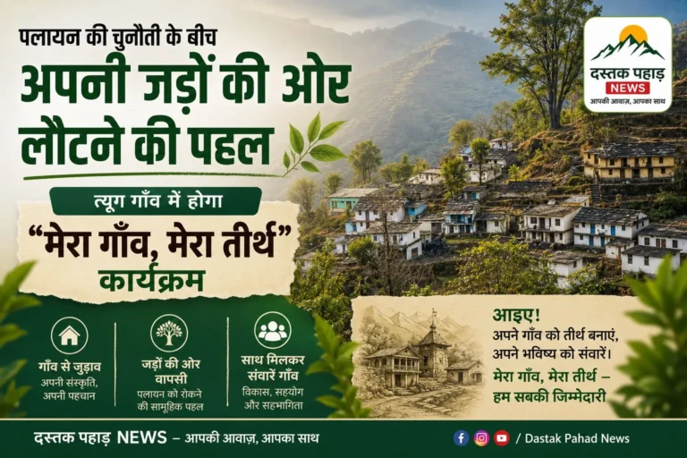 पलायन की चुनौती के बीच अपनी जड़ों की ओर लौटने की पहल, त्यूंग गाँव में होगा “मेरा गाँव, मेरा तीर्थ” कार्यक्रम