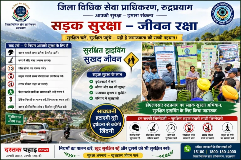 सड़क सुरक्षा पर बड़ा जागरूकता अभियान, रैतोली में लोगों को बताए जीवन रक्षा के मंत्र