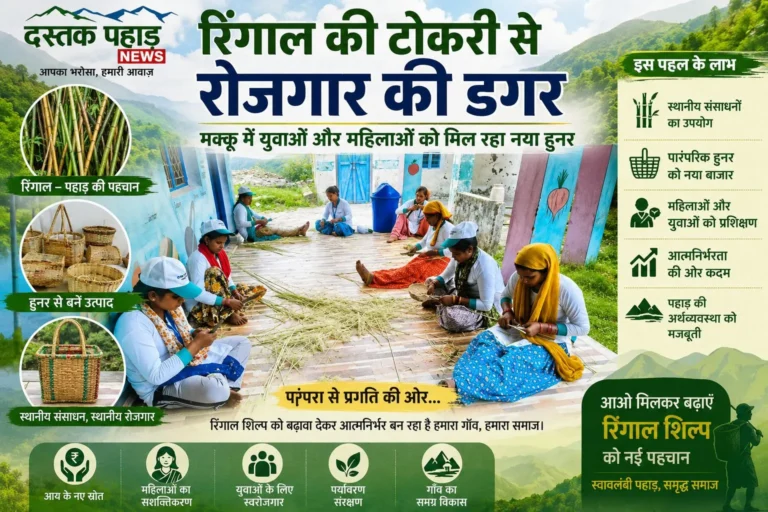 रिंगाल से रच रहे रोजगार की कहानी, मक्कू में महिलाओं ने थामा आत्मनिर्भरता का रास्ता