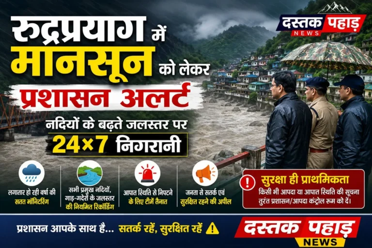रुद्रप्रयाग में मानसून को लेकर प्रशासन अलर्ट, नदी किनारे रहने वाले रहे सतर्क