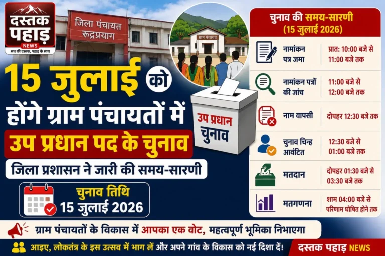 15 जुलाई को होंगे ग्राम पंचायतों में उप प्रधान पद के चुनाव, जिला प्रशासन ने जारी की समय-सारणी