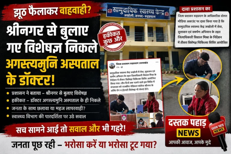 झूठ फैलाकर वाहवाही ? जिला प्रशासन के सोशल मीडीया अकाउंट पर श्रीनगर से बुलाए गए विशेषज्ञ निकले अगस्त्यमुनि अस्पताल के डॉक्टर !