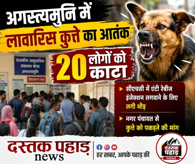 अगस्त्यमुनि में लावारिस कुत्ते का आतंक, 20 लोगों को काटा सीएचसी में एंटी रेबीज इंजेक्शन लगवाने के लिए लगी भीड़, नगर पंचायत से कुत्ते को पकड़ने की मांग