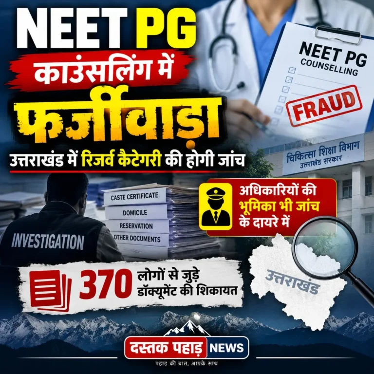 उत्तराखंड में मेडिकल एडमिशन के फर्जीवाड़े पर बड़ा एक्शन, स्वतंत्रता सेनानी आश्रित समेत सभी रिजर्व कैटेगरी की जांच