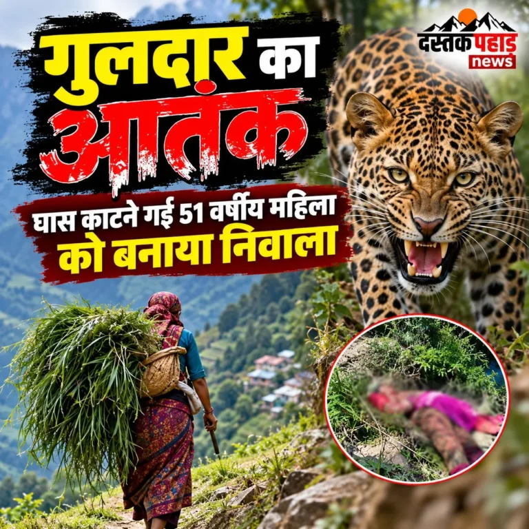 गुलदार का आतंक, घास काटने गई 51 वर्षीय महिला को बनाया निवाला, क्षत-विक्षत हालत में मिला महिला का शव; ग्रामीणों में भारी आक्रोश